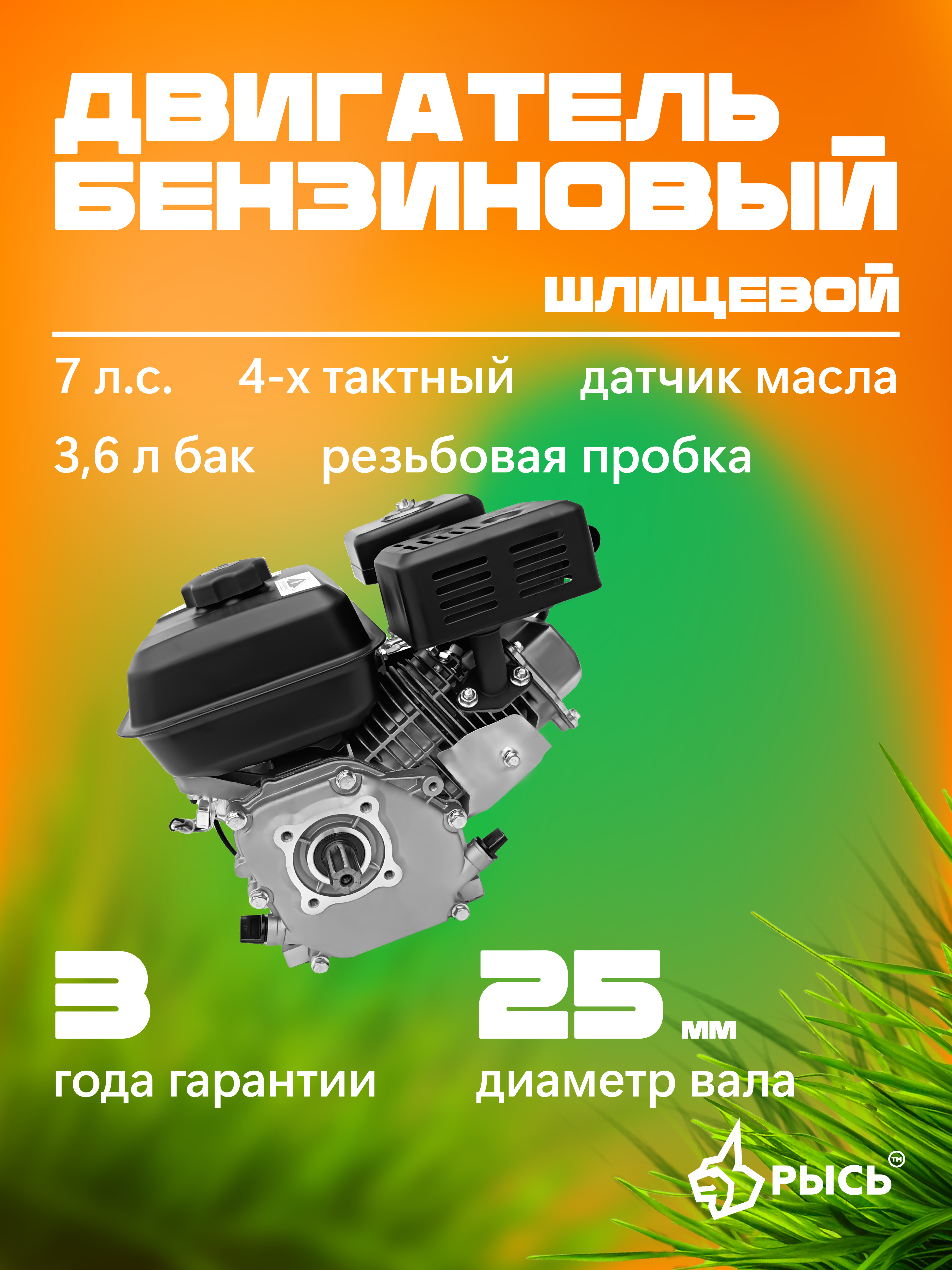 РЫСЬ (LYNX) 25мм Двигатели шлицевые 25 мм шлицевой РЫСЬ (LYNX) 25мм Двигатели шлицевые 25 мм шлицевой